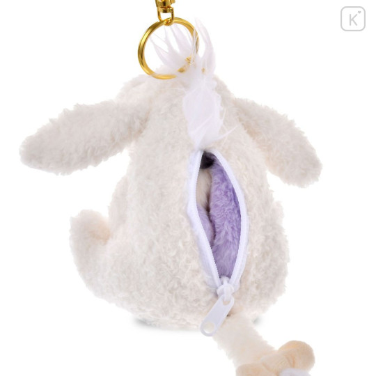 Japan Disney Store Fluffy Plush Keychain - Eeyore : White Pooh Reversible 2 Way - 6