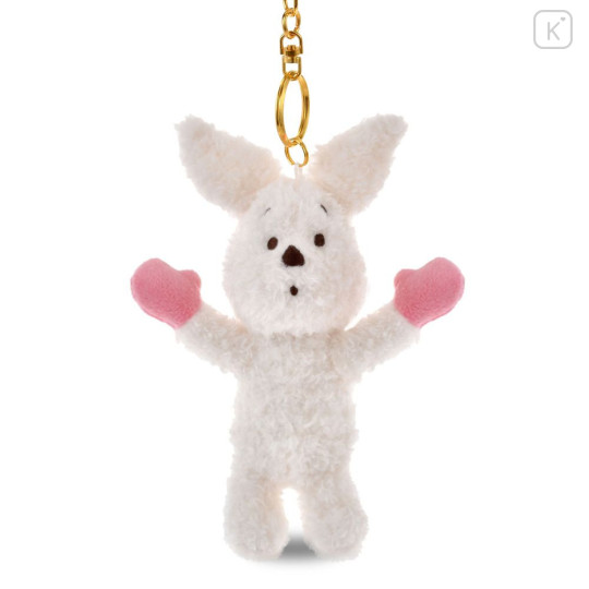 Japan Disney Store Fluffy Plush Keychain - Piglet : White Pooh Reversible 2 Way - 2