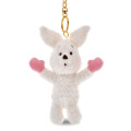 Japan Disney Store Fluffy Plush Keychain - Piglet : White Pooh Reversible 2 Way - 2