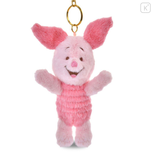 Japan Disney Store Fluffy Plush Keychain - Piglet : White Pooh Reversible 2 Way - 3