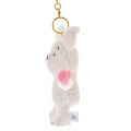 Japan Disney Store Fluffy Plush Keychain - Piglet : White Pooh Reversible 2 Way - 4