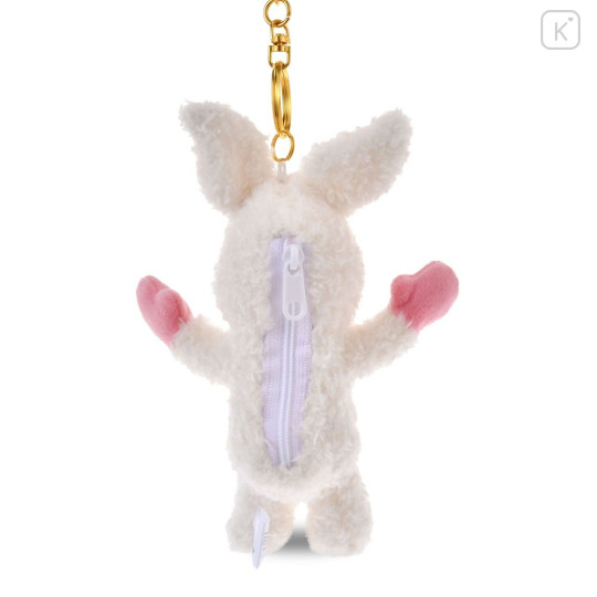 Japan Disney Store Fluffy Plush Keychain - Piglet : White Pooh Reversible 2 Way - 5