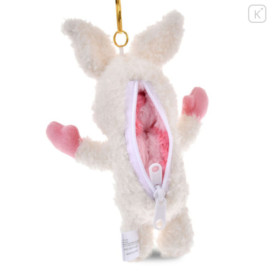 Japan Disney Store Fluffy Plush Keychain - Piglet : White Pooh Reversible 2 Way - 6