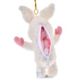 Japan Disney Store Fluffy Plush Keychain - Piglet : White Pooh Reversible 2 Way - 6
