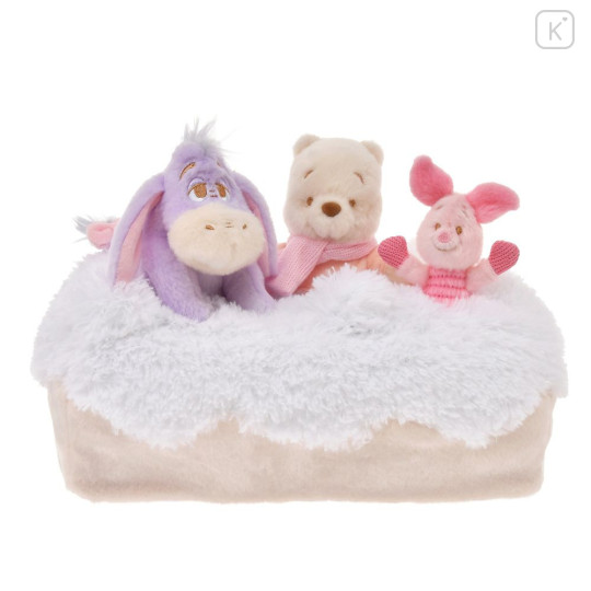 Japan Disney Store Tissue Box Cover Plush - Eeyore & Piglet & Pooh : White Pooh - 1