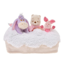 Japan Disney Store Tissue Box Cover Plush - Eeyore & Piglet & Pooh : White Pooh