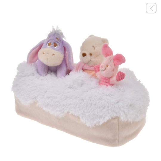 Japan Disney Store Tissue Box Cover Plush - Eeyore & Piglet & Pooh : White Pooh - 2