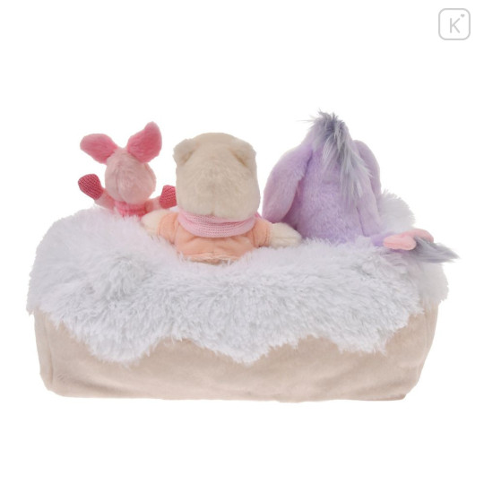 Japan Disney Store Tissue Box Cover Plush - Eeyore & Piglet & Pooh : White Pooh - 4