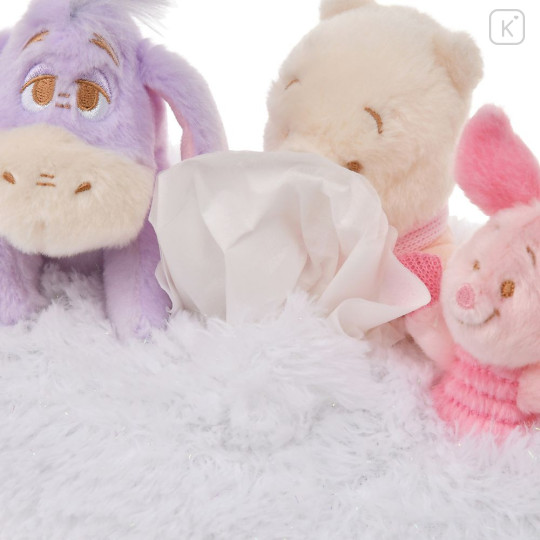Japan Disney Store Tissue Box Cover Plush - Eeyore & Piglet & Pooh : White Pooh - 5