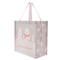 Japan Disney Store Eco Shopping Bag - Eeyore & Piglet & Pooh : White Pooh Snowman - 2