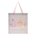 Japan Disney Store Eco Shopping Bag - Eeyore & Piglet & Pooh : White Pooh Snowman - 3
