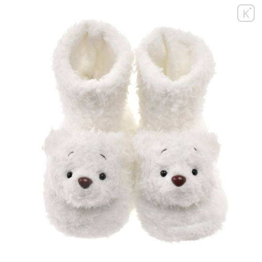 Japan Disney Store Room Shoes - Pooh : White Pooh Mascot Boot - 1