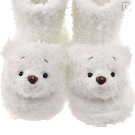 Japan Disney Store Room Shoes - Pooh : White Pooh Mascot Boot - 4