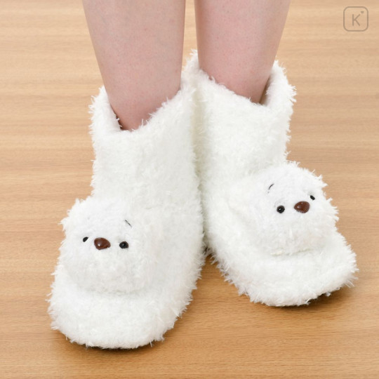 Japan Disney Store Room Shoes - Pooh : White Pooh Mascot Boot - 8