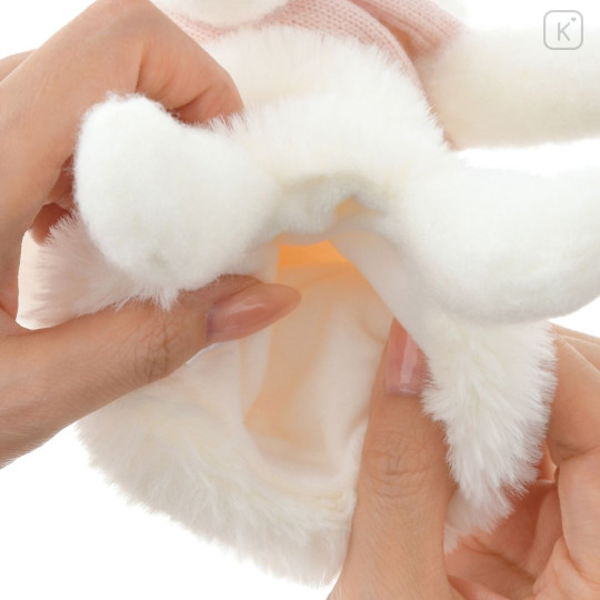 Japan Disney Store Fake Fur Mittens - Pooh : White Pooh Mascot - 7