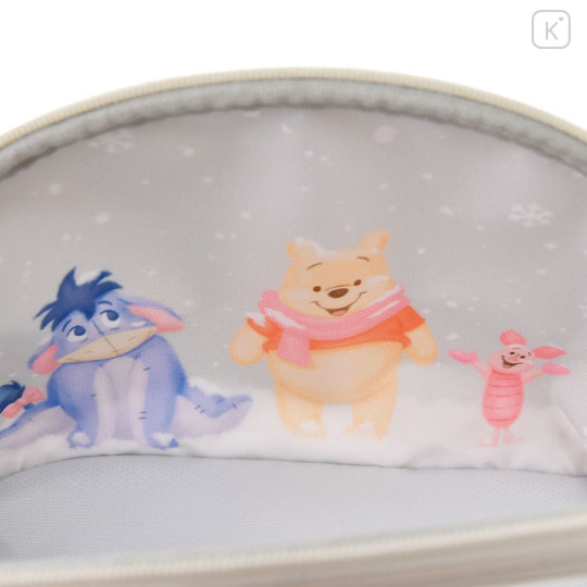 Japan Disney Store Clear Cosmetic Pouch - Eeyore & Piglet & Pooh : White Pooh 2 Tier - 6