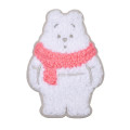 Japan Disney Store Embroidery Sticker - Pooh : White Pooh Snowman - 1