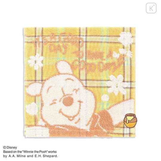 Japan Disney Gauze Towel Handkerchief - Pooh : Happy Day - 1