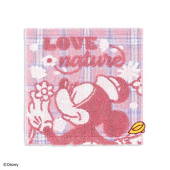 Japan Disney Gauze Towel Handkerchief - Minnie Mouse : Happy Day