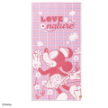 Japan Disney Gauze Bath Towel - Minnie Mouse : Happy Day - 1