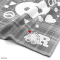 Japan Disney Gauze Towel Handkerchief - Baymax : Gingham Grey Alphabet R - 2