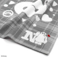 Japan Disney Gauze Towel Handkerchief - Baymax : Gingham Grey Alphabet N - 2