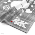 Japan Disney Gauze Towel Handkerchief - Baymax : Gingham Grey Alphabet K - 2
