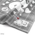 Japan Disney Gauze Towel Handkerchief - Baymax : Gingham Grey Alphabet E - 2