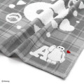 Japan Disney Gauze Towel Handkerchief - Baymax : Gingham Grey Alphabet A - 2