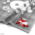 Japan Disney Gauze Towel Handkerchief - Baymax : Gingham Grey Red - 2