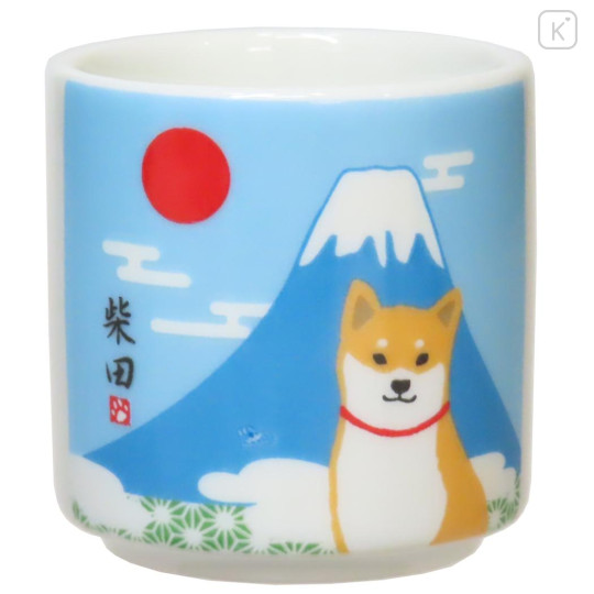 Japan Shibata-san Sake Cup - Mt. Fuji Dog Shiba Inu - 1