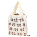 Japan Monchhichi Eco Shopping Bag & Bottom Plate - Beige - 1