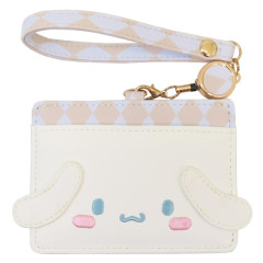 Japan Sanrio Pass Case Card Holder & Reel - Cinnamoroll : Face