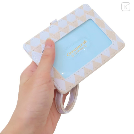 Japan Sanrio Pass Case Card Holder & Reel - Cinnamoroll : Face - 2