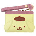 Japan Sanrio Pass Case Card Holder & Reel - Pompompurin : Face Yellow Brown - 1