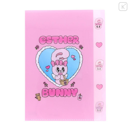 Japan Esther Bunny 5 Pockets A4 Index Holder - Pink - 1