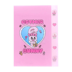 Japan Esther Bunny 5 Pockets A4 Index Holder - Pink