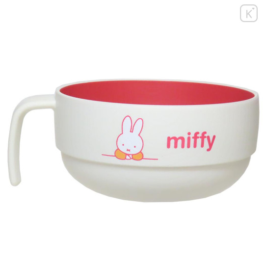 Japan Miffy Stacking Soup Cup - Miffy : Ivory Red - 1