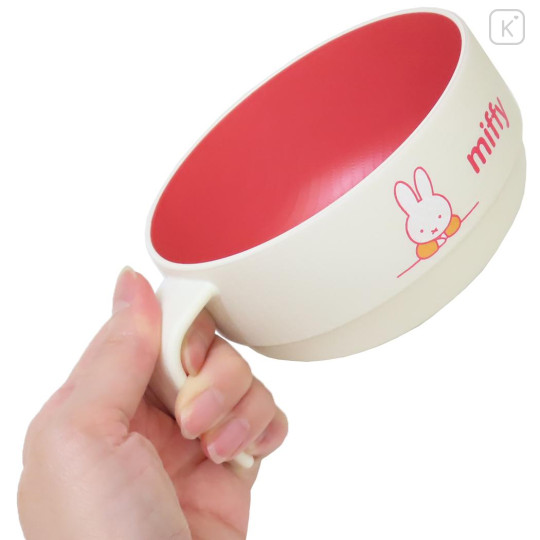 Japan Miffy Stacking Soup Cup - Miffy : Ivory Red - 3