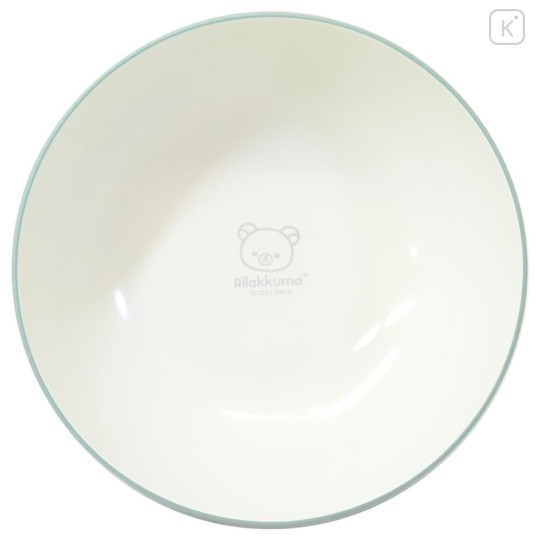 Japan San-X Melamine Plate 16cm - Rilakkuma : Turquoise White - 1
