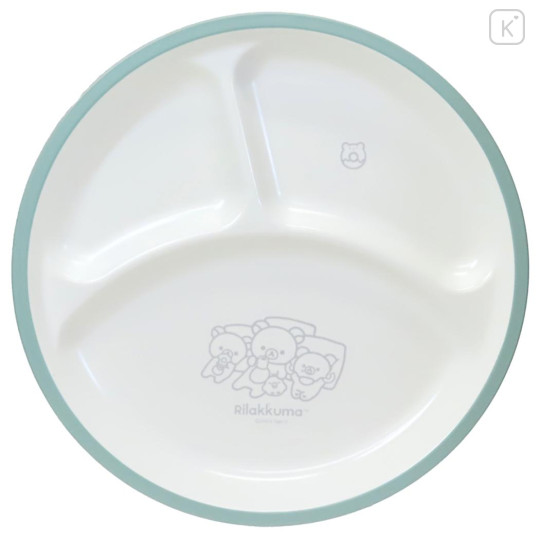 Japan San-X Divided Plate - Rilakkuma : Turquoise White - 1