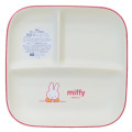Japan Miffy Divided Plate - Miffy : Ivory Red - 1