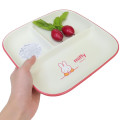 Japan Miffy Divided Plate - Miffy : Ivory Red - 2