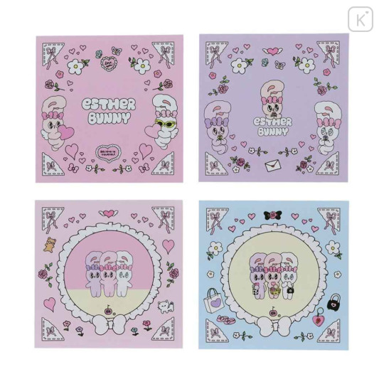 Japan Esther Bunny Square Memo Pad - Garden Ivory - 3
