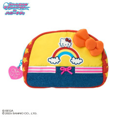 Japan Sanrio Original Round Cosmetic Pouch - Hello Kitty : Oshare Majo Love and Berry