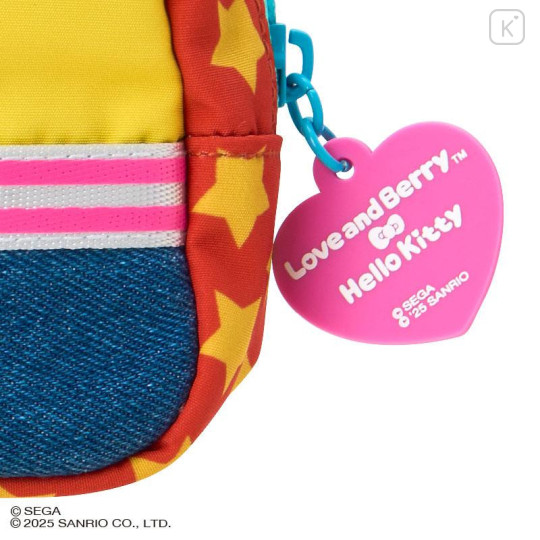 Japan Sanrio Original Round Cosmetic Pouch - Hello Kitty : Oshare Majo Love and Berry - 6