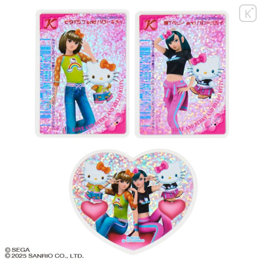 Japan Sanrio Original Sticker Set - Hello Kitty & Hello Mimmy : Oshare Majo Love and Berry Sparkling Hologram - 3