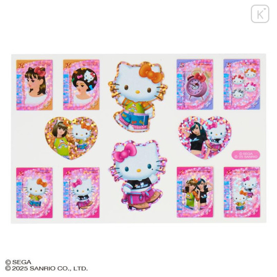 Japan Sanrio Original Sticker Set - Hello Kitty & Hello Mimmy : Oshare Majo Love and Berry Sparkling Hologram - 4