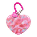 Japan Sanrio Original Pass Case Card Holder & Coil Spring Strap - Hello Kitty & Hello Mimmy : Oshare Majo Love and Berry Heart - 2