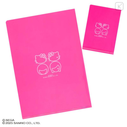 Japan Sanrio Original A5 Clear File Set - Hello Kitty & Hello Mimmy : Oshare Majo Love and Berry - 2